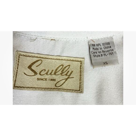 Vtg Scully Sz XS Pearl Snap LS Embroidered Embellished Shirt - Picture 8 of 12